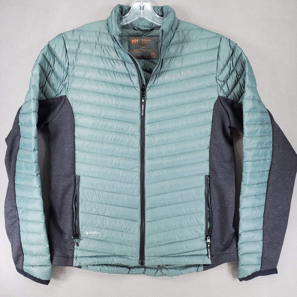 Helly Hansen Verglas Hybrid Jacket Men L Green Down Insulated Pertex Puffer